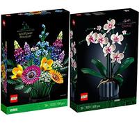 Lego 10311 Lot de 2 motifs d'orchidée et 10313 bouquet de fleurs sauvages
