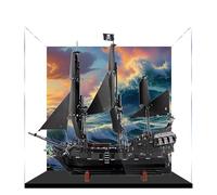 Lego 10365 Vitrine en acrylique pour construction de bateau pirate Noir nacré Boîte transparente anti-poussière - Vitrine uniquement compatible avec Lego 10365 (spray arrière 3 mm A)