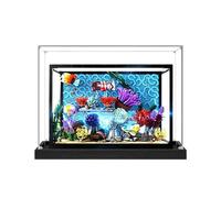 Lego 10366 Vitrine en acrylique pour aquarium tropical Boîte transparente anti-poussière Compatible avec Lego 10366 (base A (2 mm)