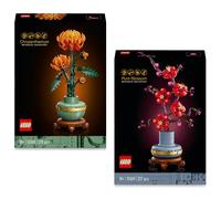 Lego 10368, 10369 Combinaison de fleurs de chrysanthème et fleur de prunier comme décoration de chambre, collection botanique Lego, bouquet de roses pour adultes