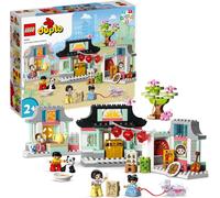 LEGO 10411 DUPLO Town Apprends la culture chinoise, jouet éducatif pour les jeunes enfants de 2 ans et plus, avec figurines, panda jouet et briques