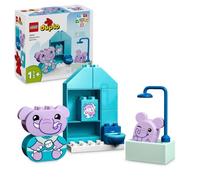 LEGO® 10413 DUPLO My First Mes Rituels Quotidiens - Le Bain, Jouet Éducatif pour Bébés, Inclut 2 Figurines d'Éléphants