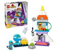 LEGO® 10422 DUPLO L'Aventure en Navette Spatiale 3-en-1, Jouet de Construction de Fusée, Jeu Éducatif