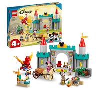 LEGO 10780 Disney Mickey Et Ses Amis Défenseurs du Chteau, Chteau Fort Jouet avec Chevaux Et Figurine De Dragon, pour Garçons Et Filles De 4 Ans