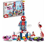 LEGO® 10784 Marvel Spidey et Ses Amis Extraordinaires La Base Secrète du QG de Spider-Man, Jouet Enfants +4 ans avec Miles Morales