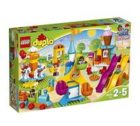 LEGO 10840 Duplo Ma Ville Le Parc d'attractions, Jeu de Construction incluant Un Train et des toboggans