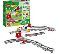 LEGO 10882 Duplo Ma Ville Les Rails du Train, Jeu de Construction, Circuit avec Brique d'action Rouge pour Enfants de 2 Ans et Plus