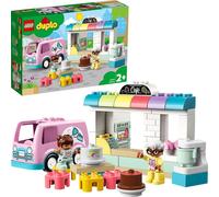 LEGO 10928 DUPLO Ensemble de jeu de pâtisserie avec chariot de café, gâteaux et cupcakes, grandes briques pour les jeunes enfants de 2 ans et plus