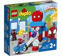 LEGO 10940 DUPLO Marvel Spider-Man Quartier général, jouet pour enfants à construire avec la figurine de Spider-Man, dès 2 ans