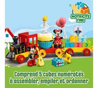 LEGO DUPLO Disney 10941 Le Train d’anniversaire de Mickey et Minnie, Jouets de construction