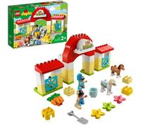 LEGO® 10951 DUPLO® Town L’écurie et Soins de Poneys Jouet avec Figurines pour Enfant de 2 Ans et +