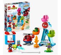 LEGO® 10963 DUPLO Marvel Spider-Man et ses Amis : Aventures à la Fête Foraine, dès 2 ans, avec Hélicoptère et Figurine Hulk