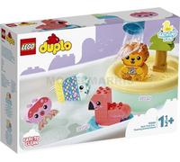 LEGO 10966 DUPLO Jouet de Bain : L’Île Flottante des Animaux, Figurine pour la Baignoire, Jeu d'Éveil, Jouet Bébés 18 Mois et Plus
