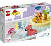 LEGO 10966 DUPLO Jouet de Bain : L’Île Flottante des Animaux, Figurine pour la Baignoire, Jeu d'Éveil, Jouet Bébés 18 Mois et Plus