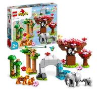 LEGO 10974 DUPLO Animaux Sauvages d’Asie, Jouet Tapis de Jeu, avec Figurines Éléphants et Tigres, pour Enfants de 2 à 5 Ans