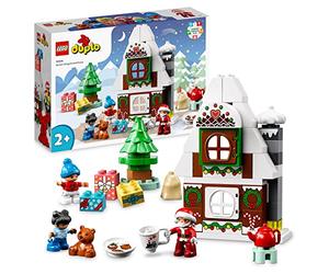 LEGO 10976 Duplo La Maison en Pain d'Épices du Père Noël, Jouet Maison, avec Briques, Figurine Père Noël, Cadeau Noël, Enfants, Filles et Garçons Dès 2 Ans