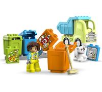 LEGO 10987 DUPLO Town Recycling Truck, jouet de triage des couleurs pour les tout-petits, camion poubelle pour les tout-petits, blocs et véhicules éducatifs pour les enfants de 2 ans