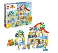 LEGO 10994 Duplo Ma Ville La Maison Familiale 3-en-1, Maison de Poupées en Briques avec Voiture, 5 Figurines, 2 Animaux et Lampe, Jouet pour Enfants, Cadeau Filles et Garçons Dès 3 Ans