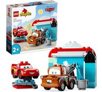 LEGO 10996 DUPLO Disney and Pixar's Cars Lightning McQueen & Mater dans la station de lavage Voitures-jouets, jouets de motricité pour garçons et filles de 2 ans et plus