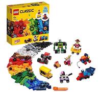LEGO 11014 Classic Briques Et Roues, Set De Construction De Démarrage Enfants +4 Ans, avec Voiture, Train, Bus, Robot Et Plus