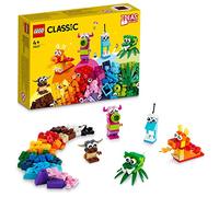 LEGO 11017 Classic Monstres Créatifs, Boite de Briques, 5 Jouets en Forme de Mini-Monstre à Construire pour Les Enfants de 4 Ans et Plus, Jeu de Brique de Construction