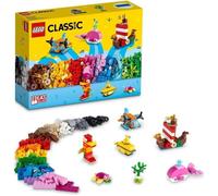 LEGO® 11018 Classic Jeux Créatifs Dans L’Océan, Boite de Briques, 6 Modèles Miniatures de Bateau, Sous-Marin, Baleine