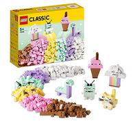 LEGO 11028 Classic L’Amusement Créatif Pastel, Jouets Briques pour Filles et Garçons Dès 5 Ans : Crème Glacée, Dinosaure, Chat et Plus, Cadeau Éducatif
