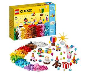 LEGO 11029 Classic Boîte de Fête Créative, Ensemble de Briques, à Jouer en Famille, Comprend 12 Mini Jouets : Ourson, Clown, Licorne, Ludique pour 5 Ans et Plus