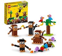 LEGO 11031 Classic Creative Monkey Jeu créatif Amusant avec 4 singes à Construire, idéal pour Les Jeunes constructeurs 5+ 135 pièces