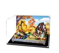Lego 11372 Vitrine en acrylique pour construction de jardin Motif chalet d'automne Transparent Boîte de présentation uniquement Compatible avec Lego 11372 (spray arrière B)