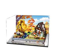 Lego 11372 Vitrine en acrylique pour construction de jardin Motif chalet d'automne Transparent Boîte de présentation uniquement Compatible avec Lego 11372 (spray arrière + miroir B)