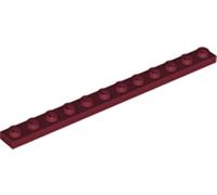 Lego® 1x12 plaques 60479 - 10 pièces rouge foncé