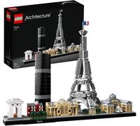 LEGO 21044 Architecture Paris, kit de construction avec tour Eiffel et maquette du Louvre