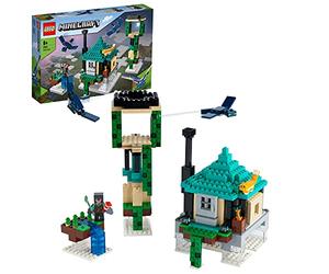 LEGO 21173 Minecraft La Tour du Ciel Jouet pour Garçons et Filles avec Figurines de Pilote, Chat et 2 Phantoms Volants