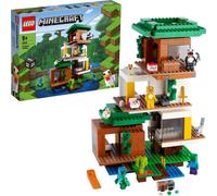 LEGO 21174 Minecraft La maison dans l'arbre moderne Jouet, ensemble pour garçons et filles de 9 ans et plus avec figurines