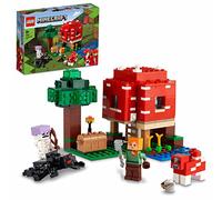 LEGO 21179 Minecraft La Maison Champignon, Set Jouet de Construction pour Enfants dès 8 Ans, Idée de Cadeau, avec Figurines