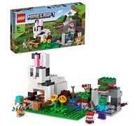 LEGO 21181 Minecraft Le Ranch Lapin, Set de Construction, Jouet Enfants dès 8 Ans avec Figurines Dresseur, Zombie, Animaux