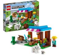 LEGO® 21184 Minecraft La Boulangerie, Jouet de Village, Figurines de Creeper, Épée et Animal, Cadeau Anniversaire dès 8 ans