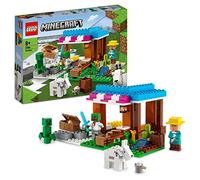 LEGO 21184 Minecraft La Boulangerie, Jouet de Village, Figurines de Creeper, Épée et Animal, Cadeau Anniversaire Garçons et Filles de 8 Ans et Plus
