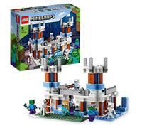 LEGO Jouet 21186 Minecraft Le Château de Glace – Épée en diamant, Squelette & Zombie, 8 ans et plus