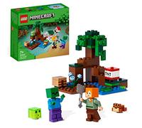 LEGO 21240 Minecraft Aventures dans Le Marais, Jouet De Construction, avec Figurines Alex Et Zombie dans Le Biome, Cadeau Anniversaire Enfants Dès 8 Ans