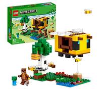 LEGO 21241 Minecraft La Cabane Abeille, Jouet de Construction, Ferme avec Maison à Construire, Zombie et Figurines d'animaux, Cadeau Anniversaire Enfants