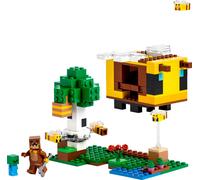 LEGO 21241 Minecraft La Ruche, jouet de ferme avec maison constructible, bébé zombie et figurines d'animaux, cadeau d'anniversaire pour garçons et filles