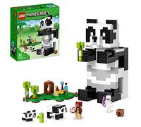 LEGO 21245 Minecraft Le Refuge Panda, Jouet De Maison Amovible, avec Figurines Animaux Et Squelette, pour Enfants, Filles Et Garçons 8 Ans, Idée Cadeau