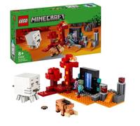 LEGO® 21255 Minecraft L'Embuscade au Portail du Nether, Jouet avec Scènes de Bataille et Minifigurines, Figurine Hoglin