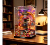 Lego 21372 Vitrine en acrylique pour statue squelette Jour des morts (spray | Vitrine en acrylique pour Lego 21372 Figurine squelette Jour des morts, compatible avec Lego 21372, sans modèle