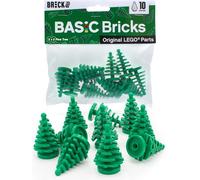 Lego 2435 Lot de 10 sapins de Lego pour votre forêt Lego et paysage Lego, accessoires Lego, arbres et buissons Lego, 2 x 2 pièces, briques de base