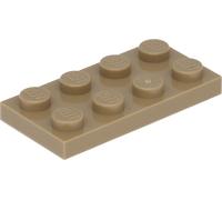 Lego® 250 pièces 3020 Plaques 2x4 Part Basic 250 Beige foncé