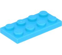 Lego® 2x2 plaques 3020 - 50 pièces bleu azur moyen