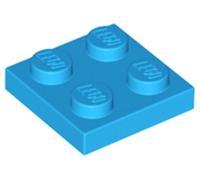 Lego® 2x2 plaques 3022 - 1 pièce bleu azur foncé